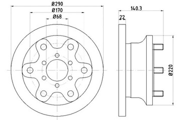 Комплект диск тормозных hella 42470842 1908772 1 фото №1