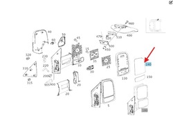 Правые верхний стекло зеркало mercedes sprinter w906 w907 w910 оригинальный номер a0028115333 фото №1