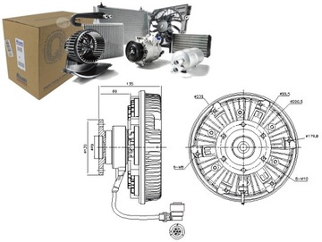 Зчеплення вентилятора радіатор mercedes actros mp2 mp3 фото №1