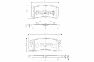 Nipparts тормозные колодки тормозные dodge avenger caliber mi фото №1