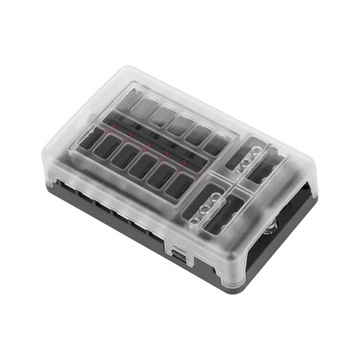 Коробка гніздо корпус запобіжників fb-12 з led фото №1