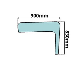 Стекло боковая левая bok спойлер renault magnum dxi 10- 0214 фото №1
