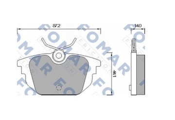 Fo 677581 набор тормозные колодки тормозных gdb 1333 фото №1