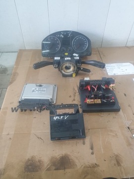 Блок управления набор старт vw golf v 1,4 036906032am фото №1