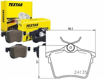 Тормозные колодки тормозные peugeot зад 407 04- 607 textar фото №1