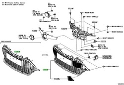Решётка w бампер toyota corolla e21 хэтчбек универсал 2018-2023 5310202370 фото №1