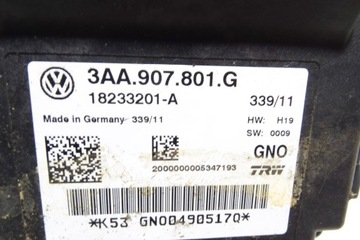 Модуль гальма ручного vw passat варіант b7 365 3aa907801g 2.0l дизель фото №1