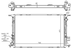 Nissens радиаторов двигателя audi a8 4.0-6.3 11.09-01 фото №1
