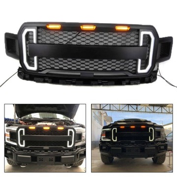 Решітка радіатора решітка радіатор ford f150 2018-2020 led drl фото №1