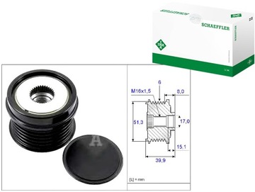 Колесо пасове генератора ford 1,6 ecoboost ina фото №1