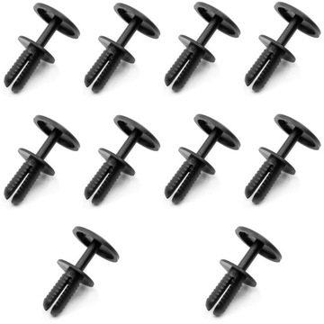 Кліпса штифт розпірний підкрилки універсальний 8 mm набір 10 штук фото №1