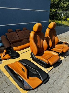 Bmw g31 сиденья обивка салон кожа коньяк идеал подогрев фото №1