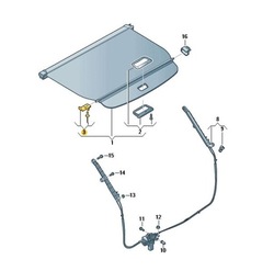 Набір ремонтний задньої ролети багажника audi q8 оригінал aso фото №1