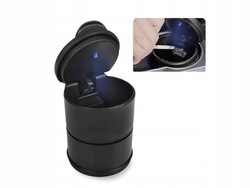 Пепельница автомобильная led корзина w место чашки хром фото №1