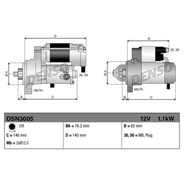 Стартер denso dsn3005 фото №1