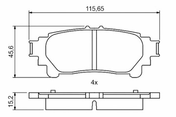 Bosch 986 494 873 набір гальмівні колодки гальмівних, гальма дискові фото №1