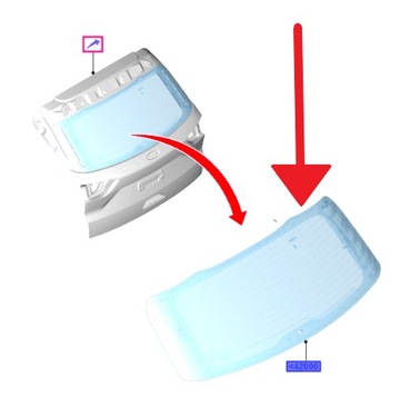 Скло темне кришки зад ford kuga втулка стабілізатора 2023- 2682711 _ lv4b-s42004-ad фото №1