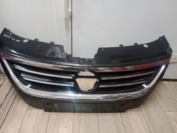 Решітка радіатора решітка бампера перед хром vw passat cc 08- фото №1