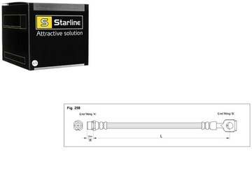 Шланг тормозной opel vectra c signum 04.02 зад starline фото №1