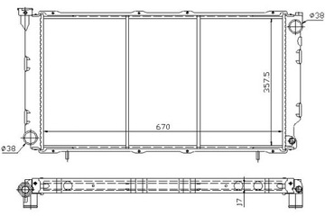Nissens радиаторов двигателя subaru legacy i 1.8/2.0/ фото №1