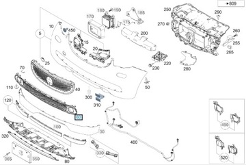 Решётка бампера нижняя smart forfour w453 фото №1