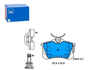 Ate 13.0460-2623.2 набір гальмівні колодки гальмівних, гальма дискові фото №1
