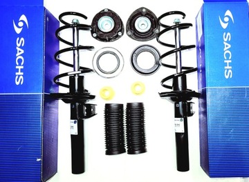 2x sachs амортизатор пружина перед seat leon 5f фото №1