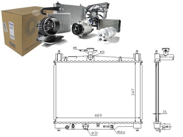Радіаторів двигуна toyota yaris 1.0/1.3 04.99-09.05 фото №1