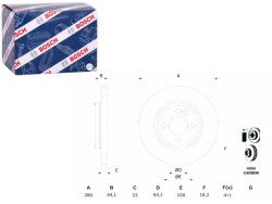Тормозные диски 2szt. перед mini r50 r53 r56 r57 r58 r59 clubman r55 фото №1