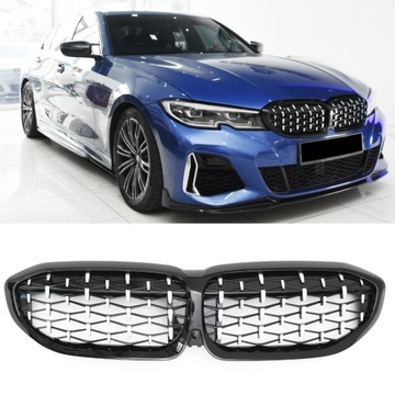 Решітка радіатора решітка bmw 3 g20 g21 2019-2022 діамант diamond хром cs design фото №1