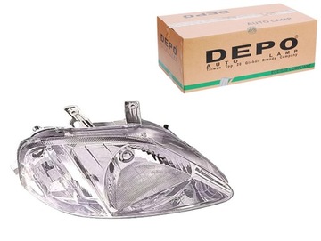 Depo фара h4 електричний колір вкладиш: хром фото №1