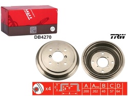 Барабани гальмівні 2szt. зад subaru justy ii suzuki swift swift ii 1.0 фото №1