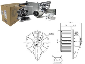 Nissens вентилятор воздуходувка 4b1820021b 4b1820021c фото №1