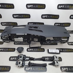 Touareg рестайлінг панель консоль подушки ремені подушка безпеки синя нитка head up фото №1