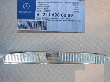 Mercedes e клас w211 захист планка na pas задній фото №1