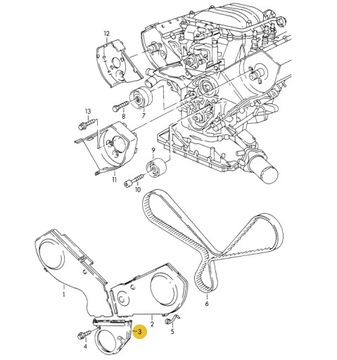 Защита распределительный вал ремень audi 100 a6 c4 a8 cabrio купе 2.6 2.8 078109127a фото №1