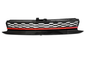 Решётка решётка радиатора vw golf vii 7 17- gti стиль чёрный red фото №1