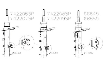 Амортизатор перед правый citroen c3 aircross ii c3 iii opel crossland фото №1