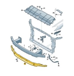 Пена наполнитель абсорбер бампера audi a6 c8 оригинал od aso фото №1