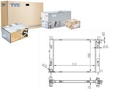 Радіаторів води clio iv 12- 728-0062 tyc фото №1