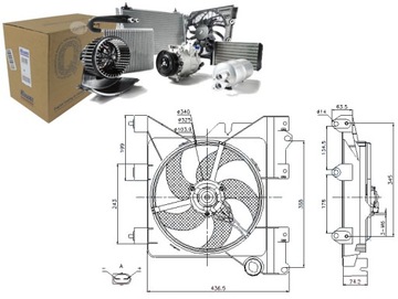 Вентилятор радіатор з корпус citroen berlingo фото №1