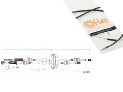 Трос изменения коробки передач vivaro trafic 06- трос фото №1