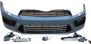 Бампер переднє vw scirocco 2014- зразок r вигляд +drl r20 фото №1