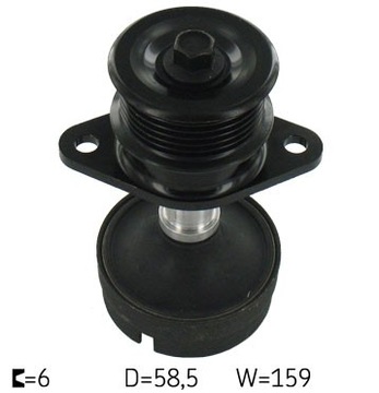 Колесо пасове генератора ford vkm03404 фото №1