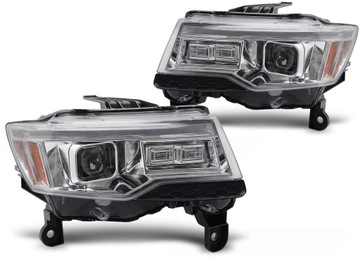 Фара bi-xenon dayline led трубка тюнинг jeep grand cherokee wk2 рестайлинг 14- фото №1