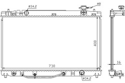 Радиаторов двигателя nissens 164000h210 164000h240 16 фото №1