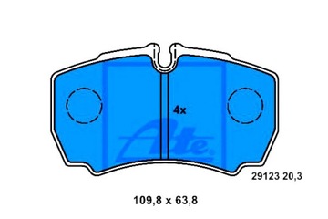 Ate тормозные колодки тормозные iveco daily iii daily iv dail фото №1