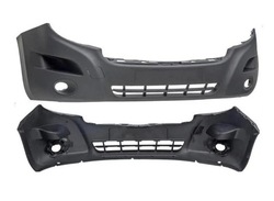 Бампер переднее renault master '10-'19 чёрный, противотуманные фары фото №1