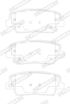 Тормозные колодки тормозные зад kia stinger 2.2d 06.17- fdb5152 фото №1