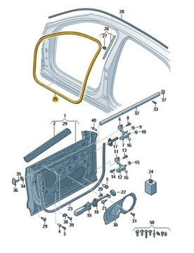 Прокладка двері перед внутрішня ліва audi q8 sq8 rsq8 оригінал od aso фото №1